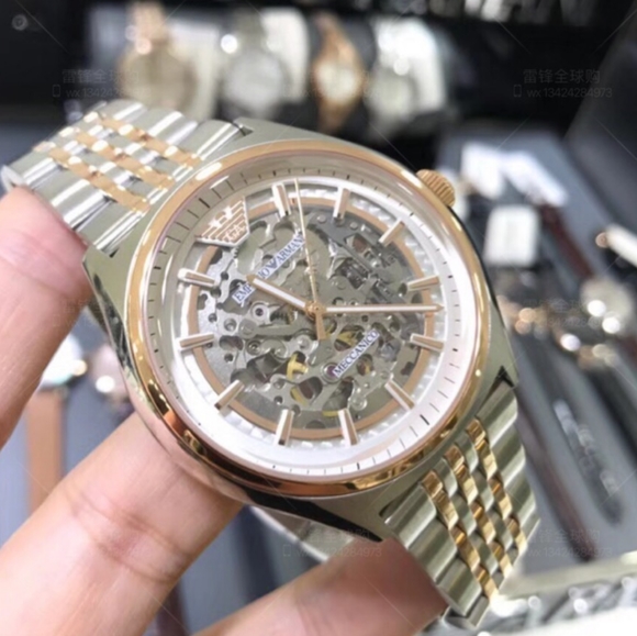 New Emporio Armani Men's Meccanico Skeleton Dial Automatic Luxury Watch AR60002 - Picture 14 of 16